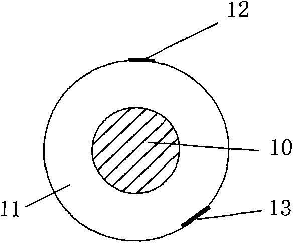 Insulated wire coded by entity color bars and preparation method thereof