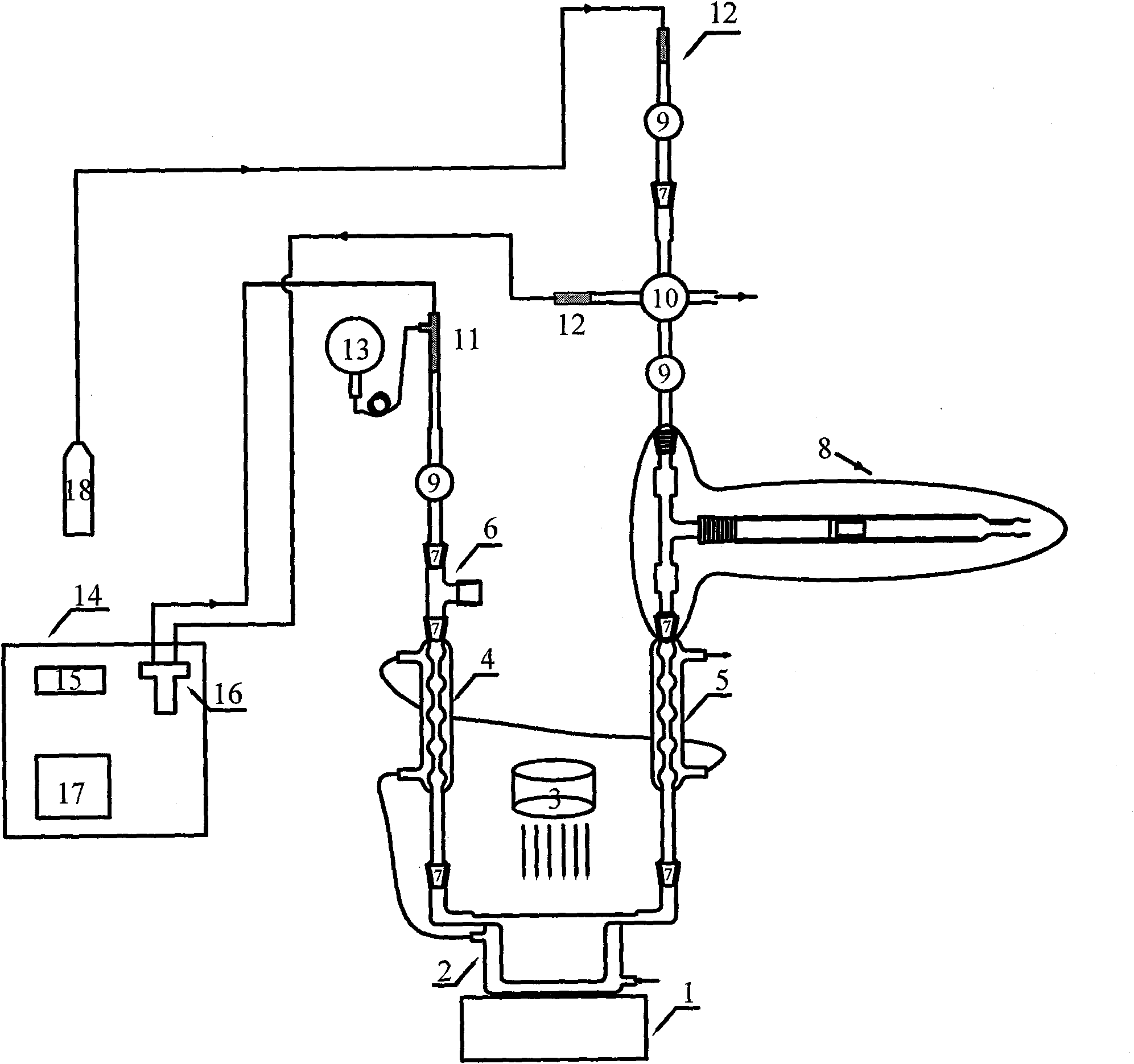 Light-catalyzed reaction negative-pressure loop circuit automatically testing system