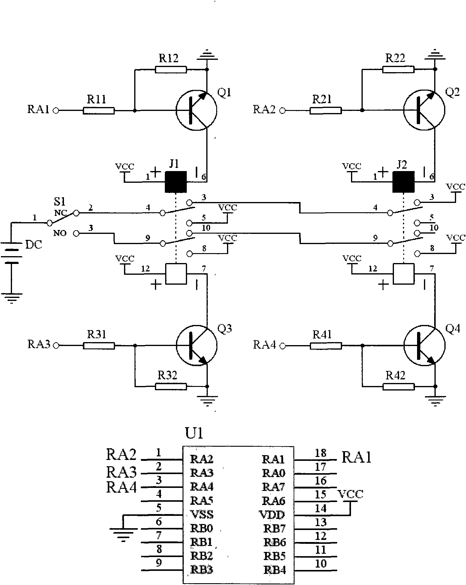 Electrifying control circuit