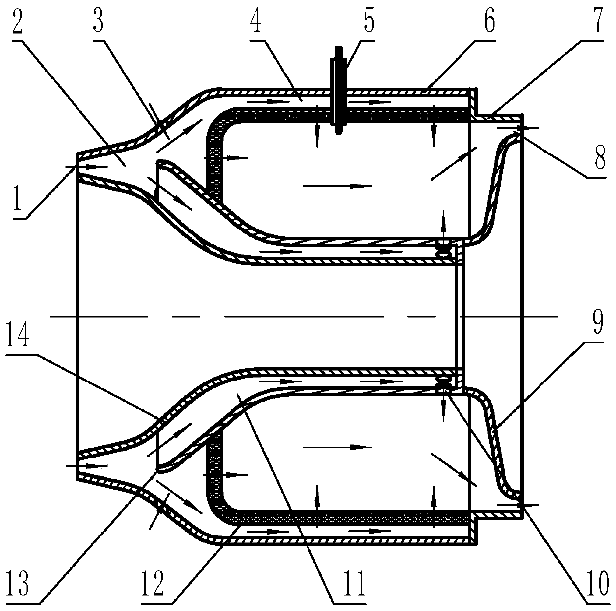 Combustion chamber of a micro gas turbine with double wall structure