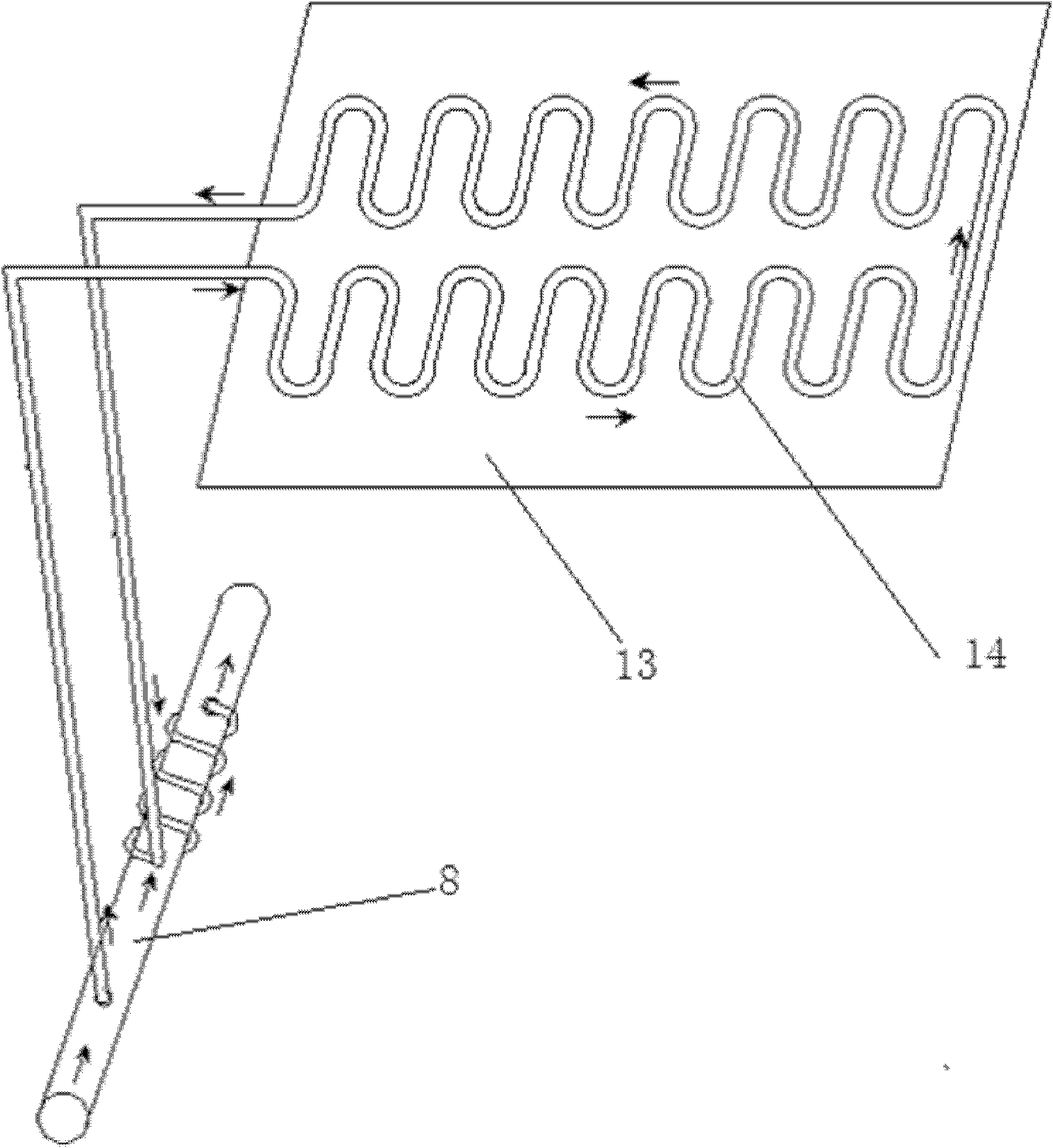 Generation system using temperature difference between city asphalt pavement and underground water source pipeline