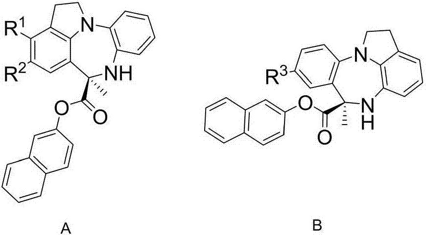 Chiral benzodiazepine compound and synthesis method thereof