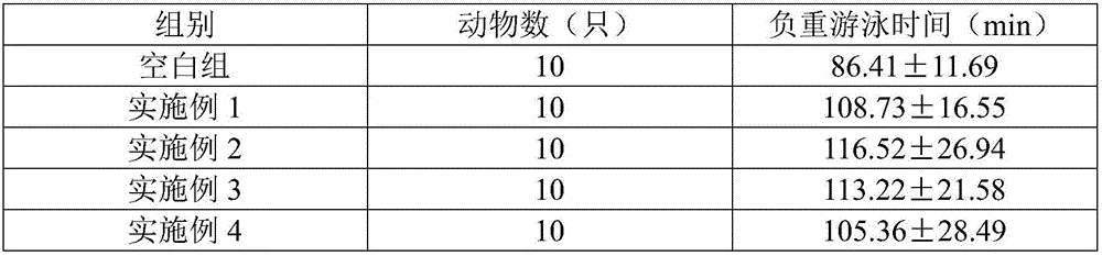 Composition having long-acting physical fatigue relieving effect and preparation method thereof