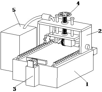 Wood board slotting processing device