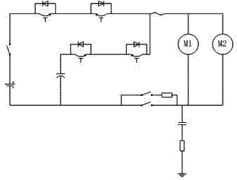 Management system circuit used for hybrid power of hybrid electric bus