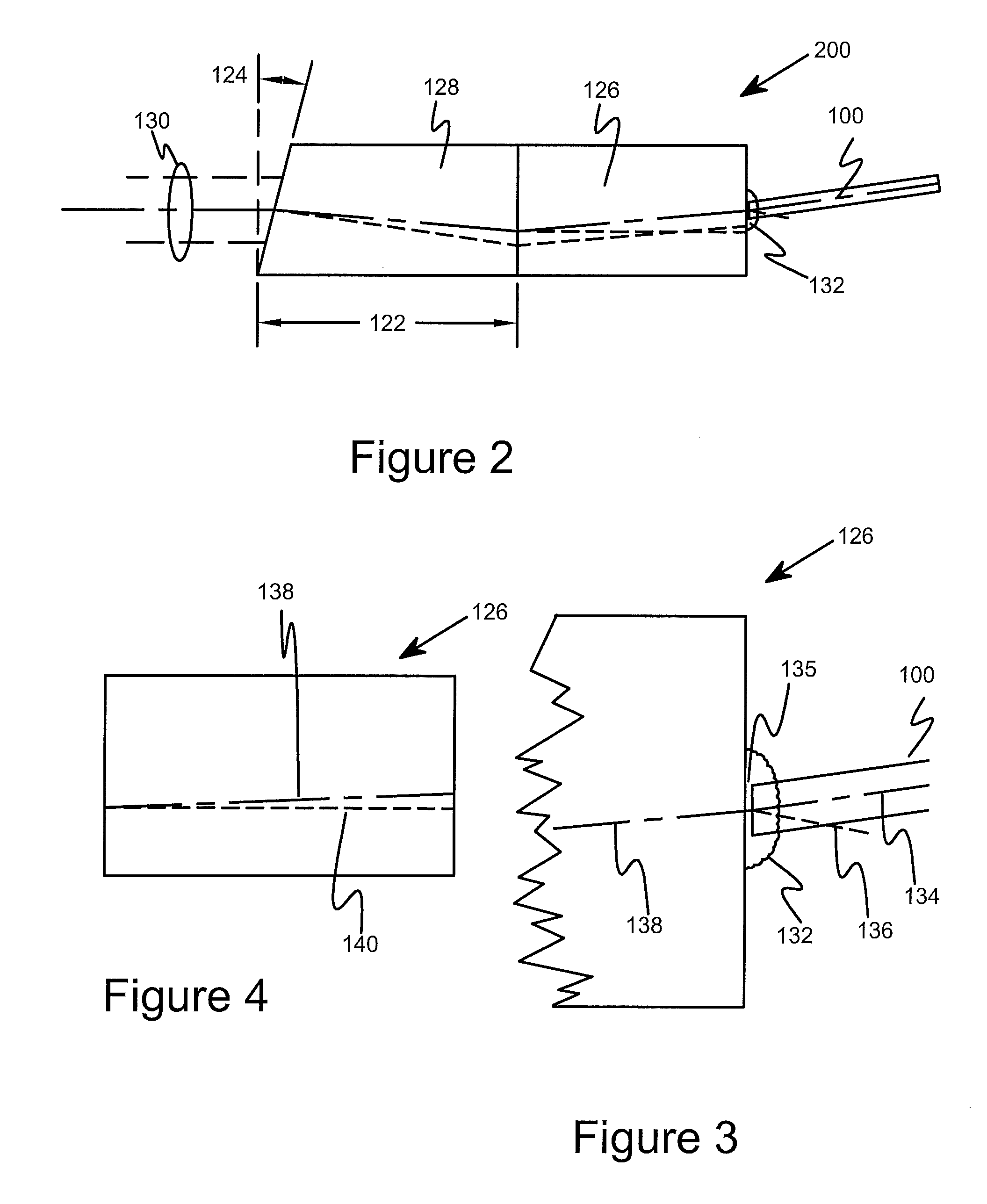 Grin-lensed, tuned wedge waveguide termination and method of reducing back reflection caused thereby