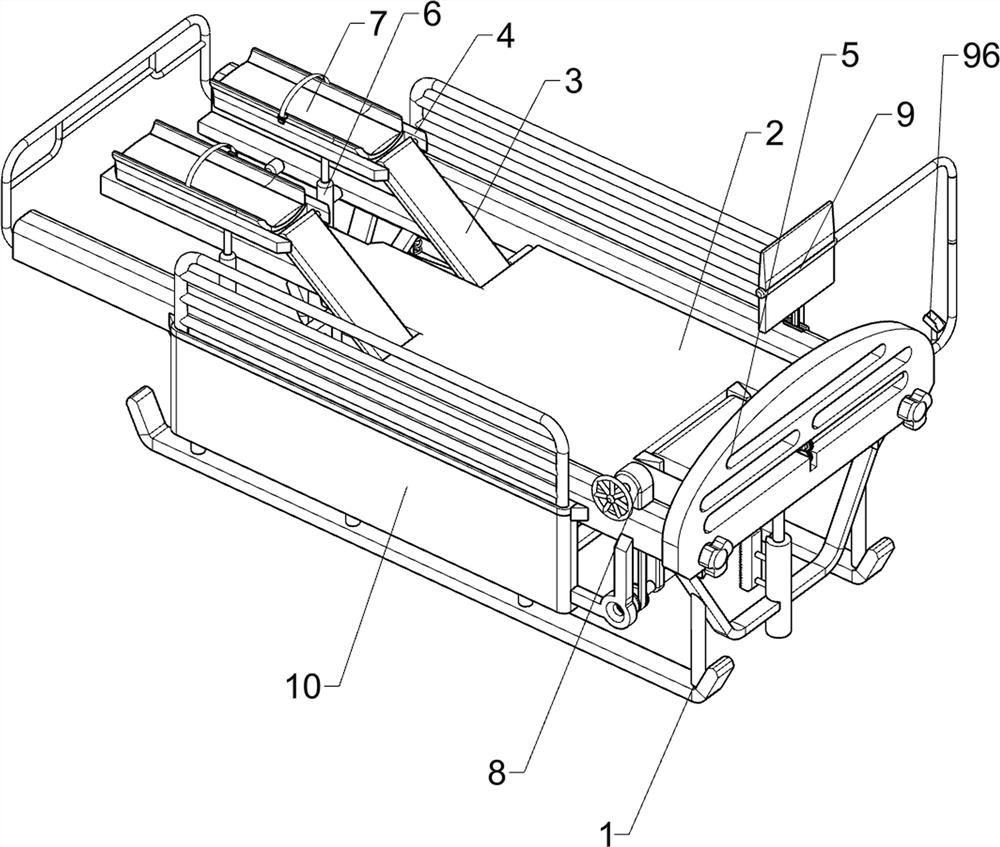 Adjustable sickbed for hospitalization after orthopedic treatment