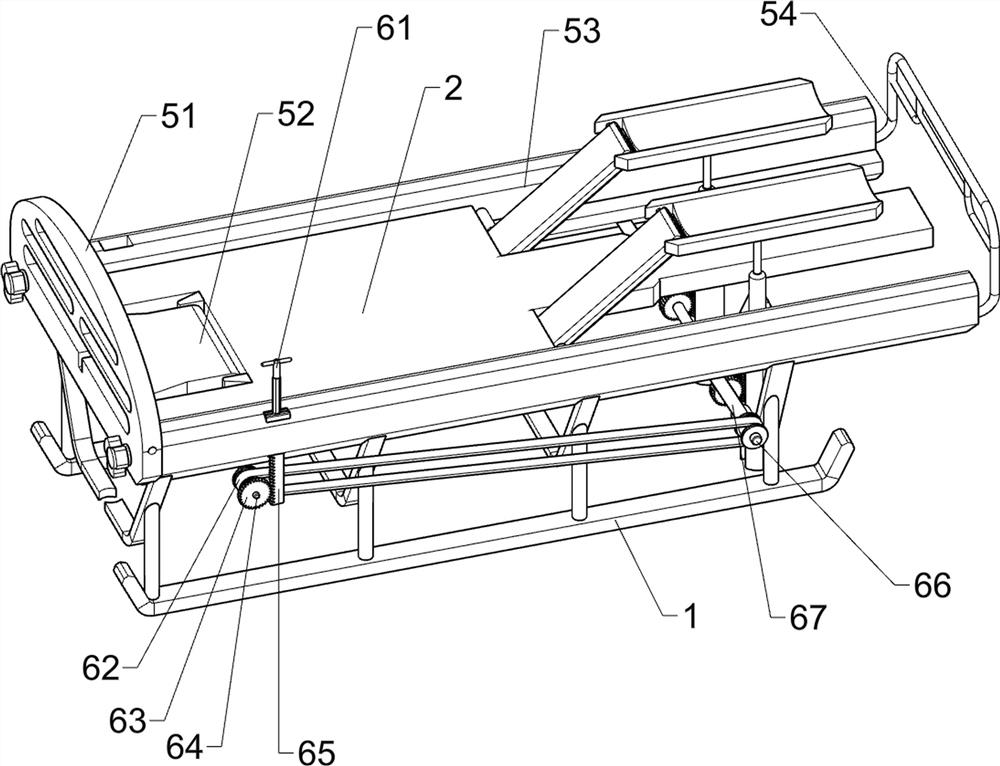 Adjustable sickbed for hospitalization after orthopedic treatment