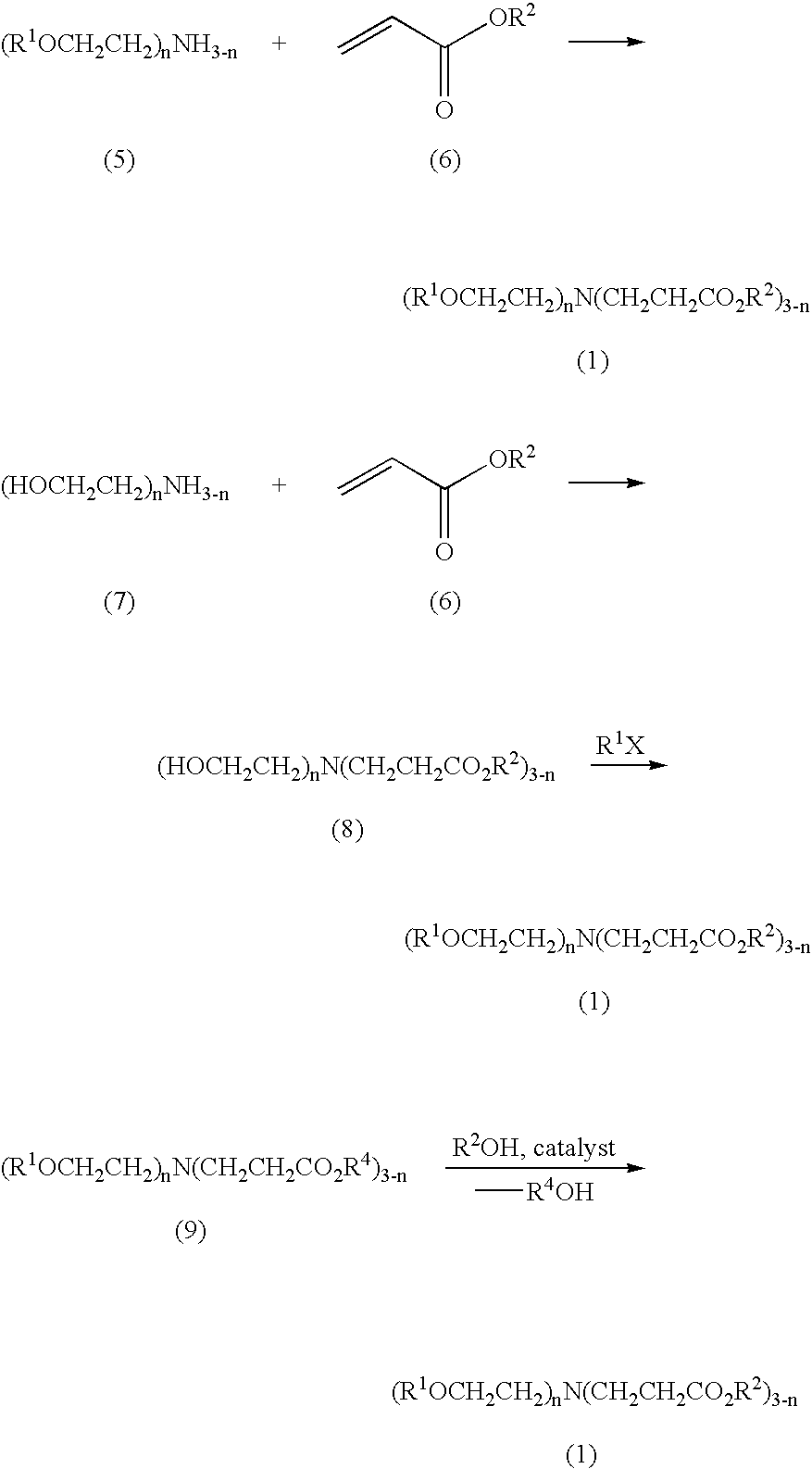 Novel Tertiary Amine Compounds Having An Ester Structure And Processes For Preparing The Same