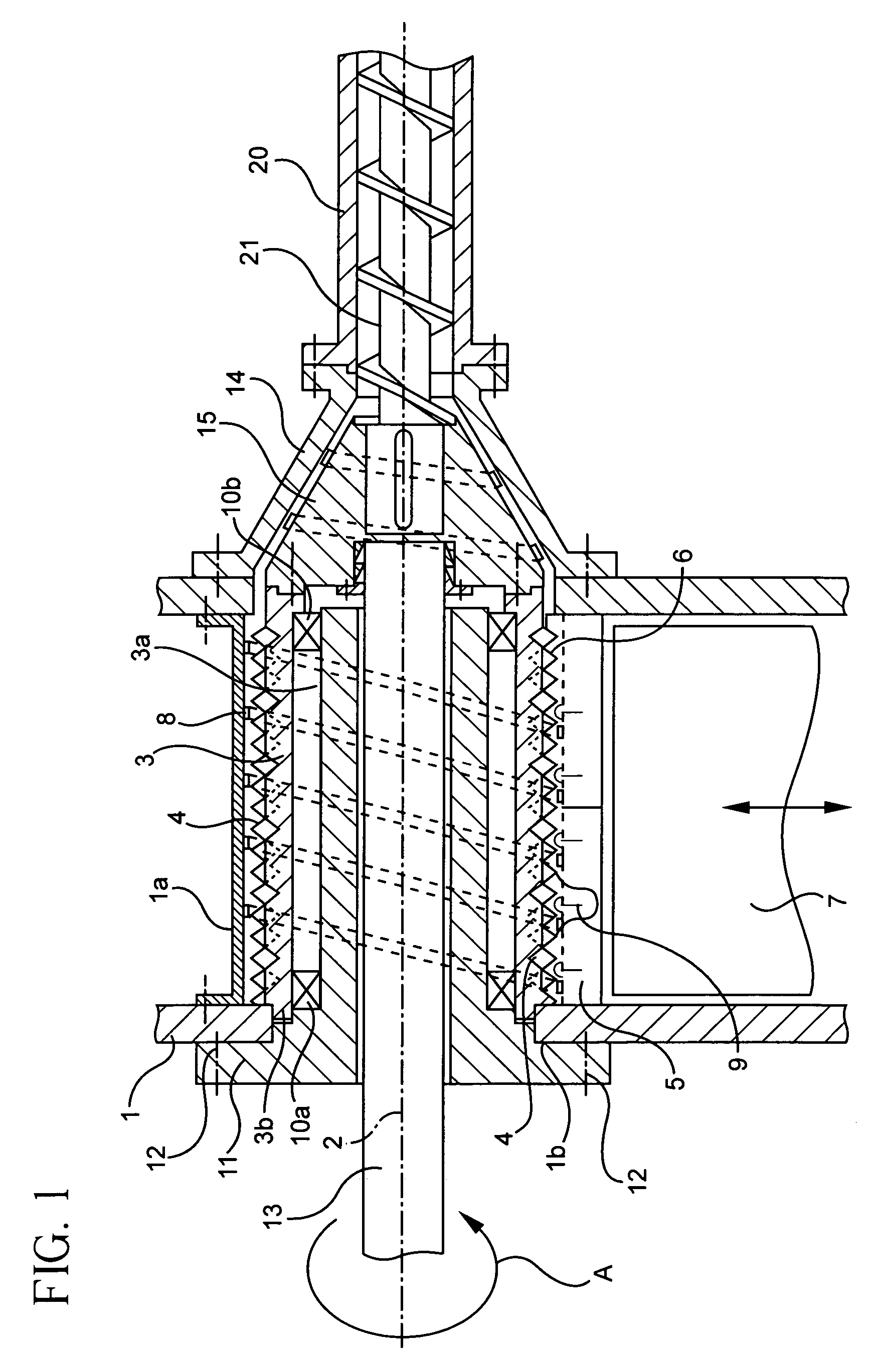 Device for the comminution of materials