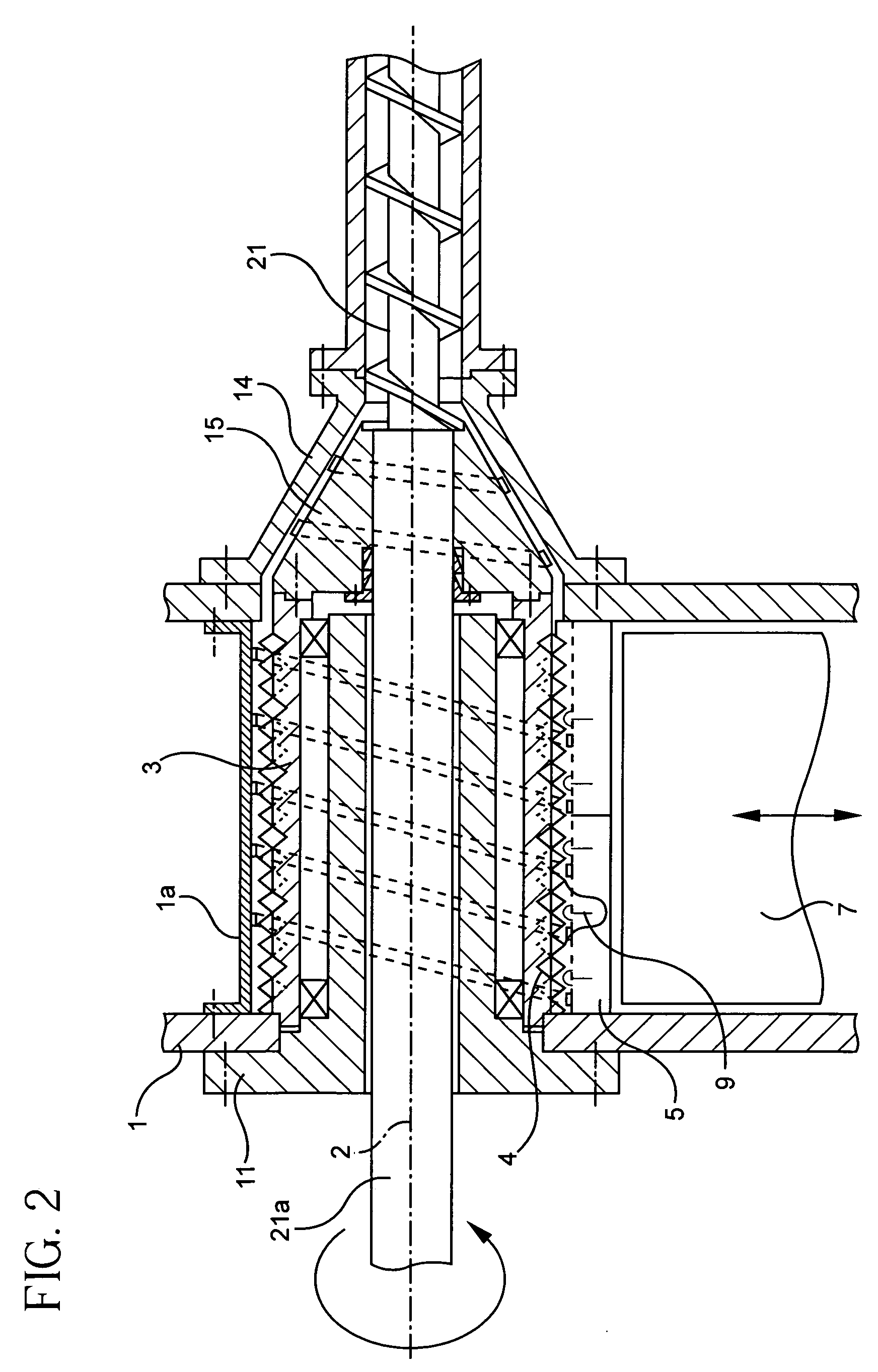 Device for the comminution of materials