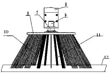 Sweeping vehicle and disc brush device thereof