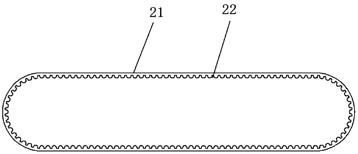 Non-deviating conveyor belt transmission system