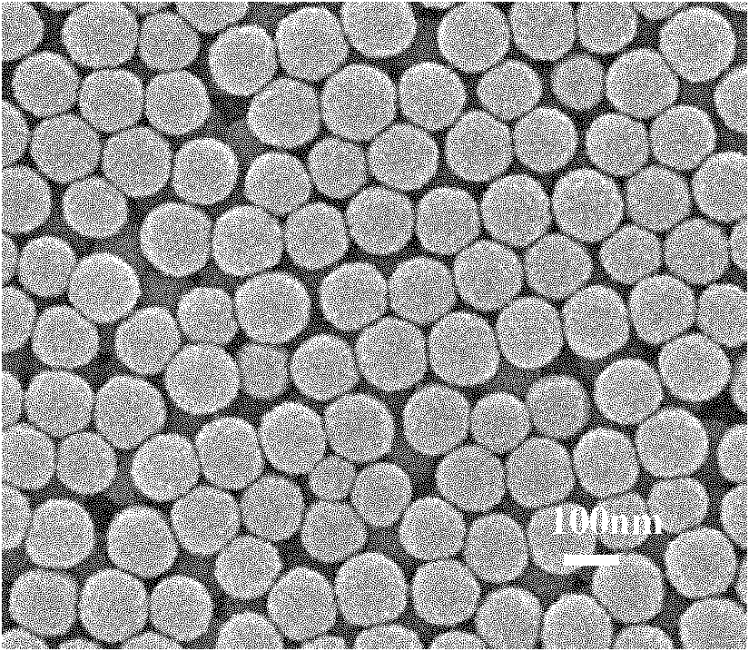 Method for preparing monodisperse submicron polystyrene spheres by intermediate-and low-temperature solvent thermal process