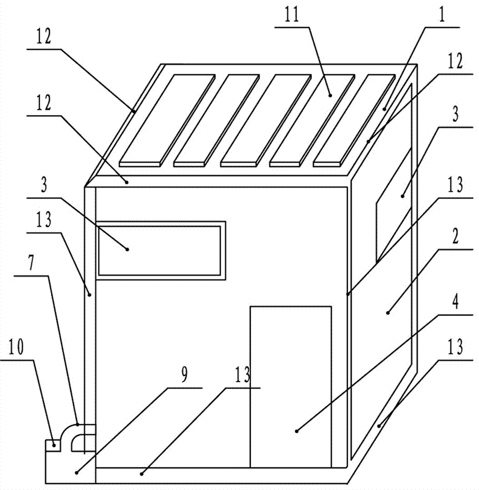 Prefabricated house frame structure