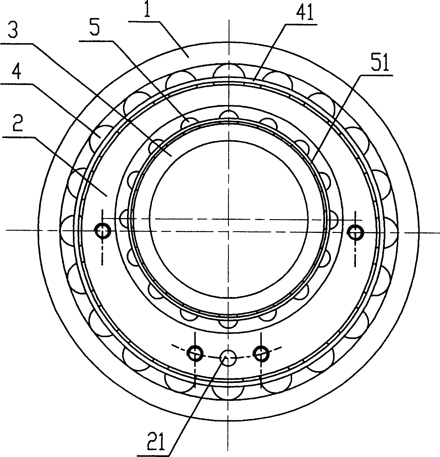 Combined bearing for offset press