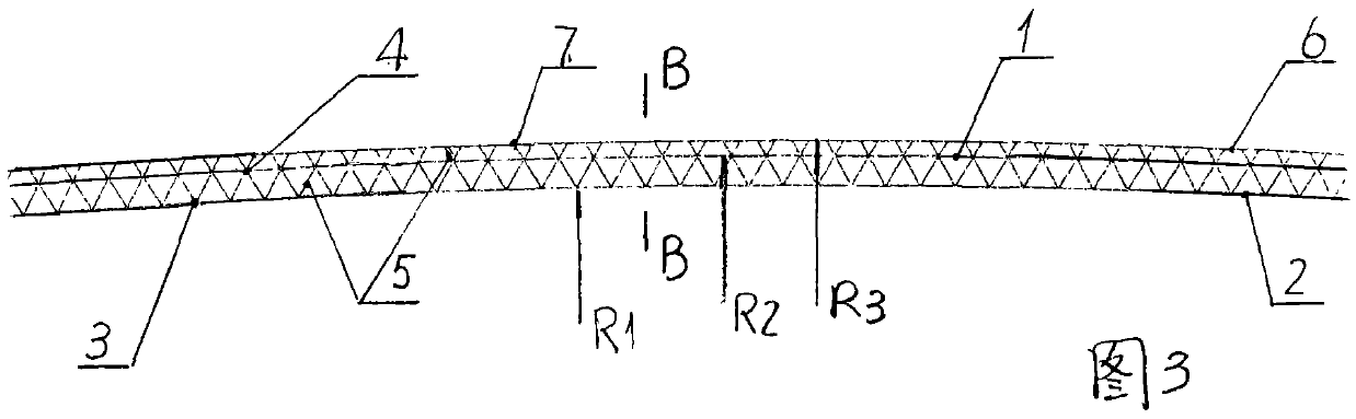 Spherical netted shell combined structure