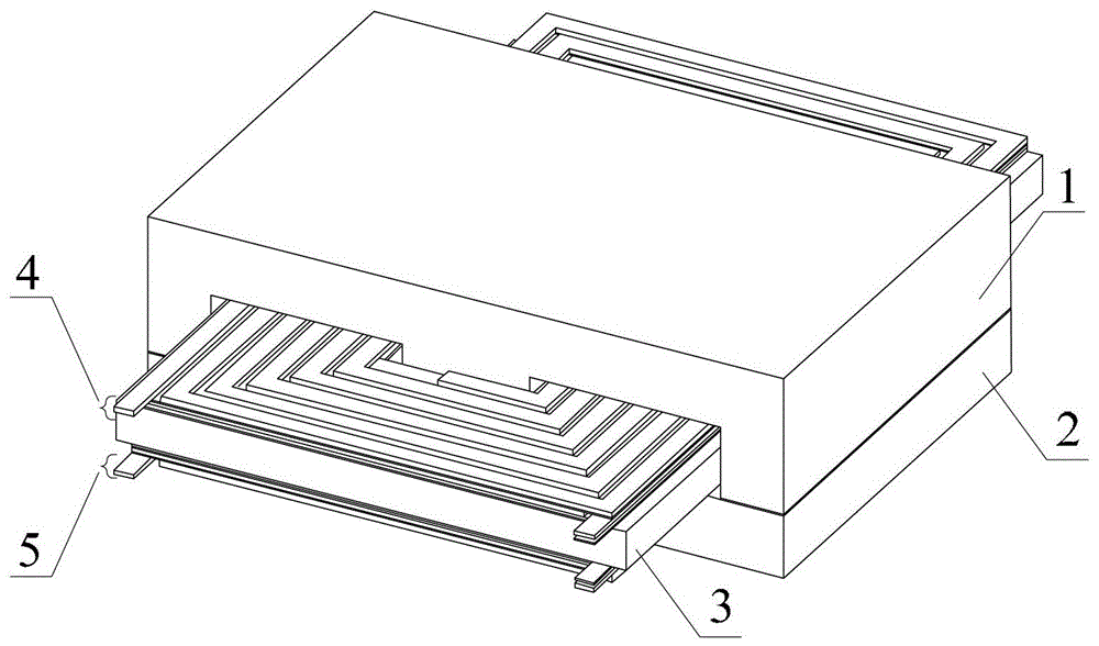 Integrated emi filter with optimized ground winding layout for improved noise rejection