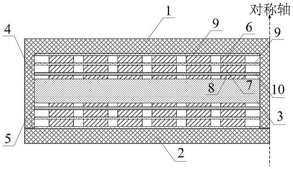 Integrated emi filter with optimized ground winding layout for improved noise rejection