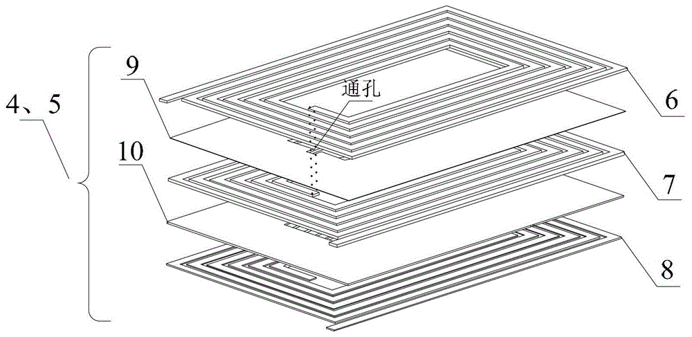 Integrated emi filter with optimized ground winding layout for improved noise rejection