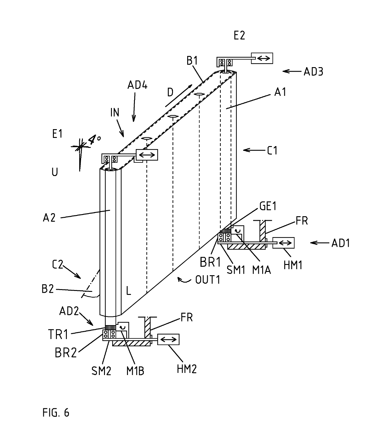 Apparatus and method for comminuting of material