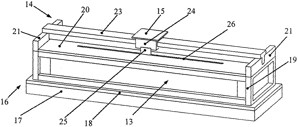 A rectangular open magnetic field low-frequency vibration calibration table with symmetrical excitation at both ends of the double magnetic circuit