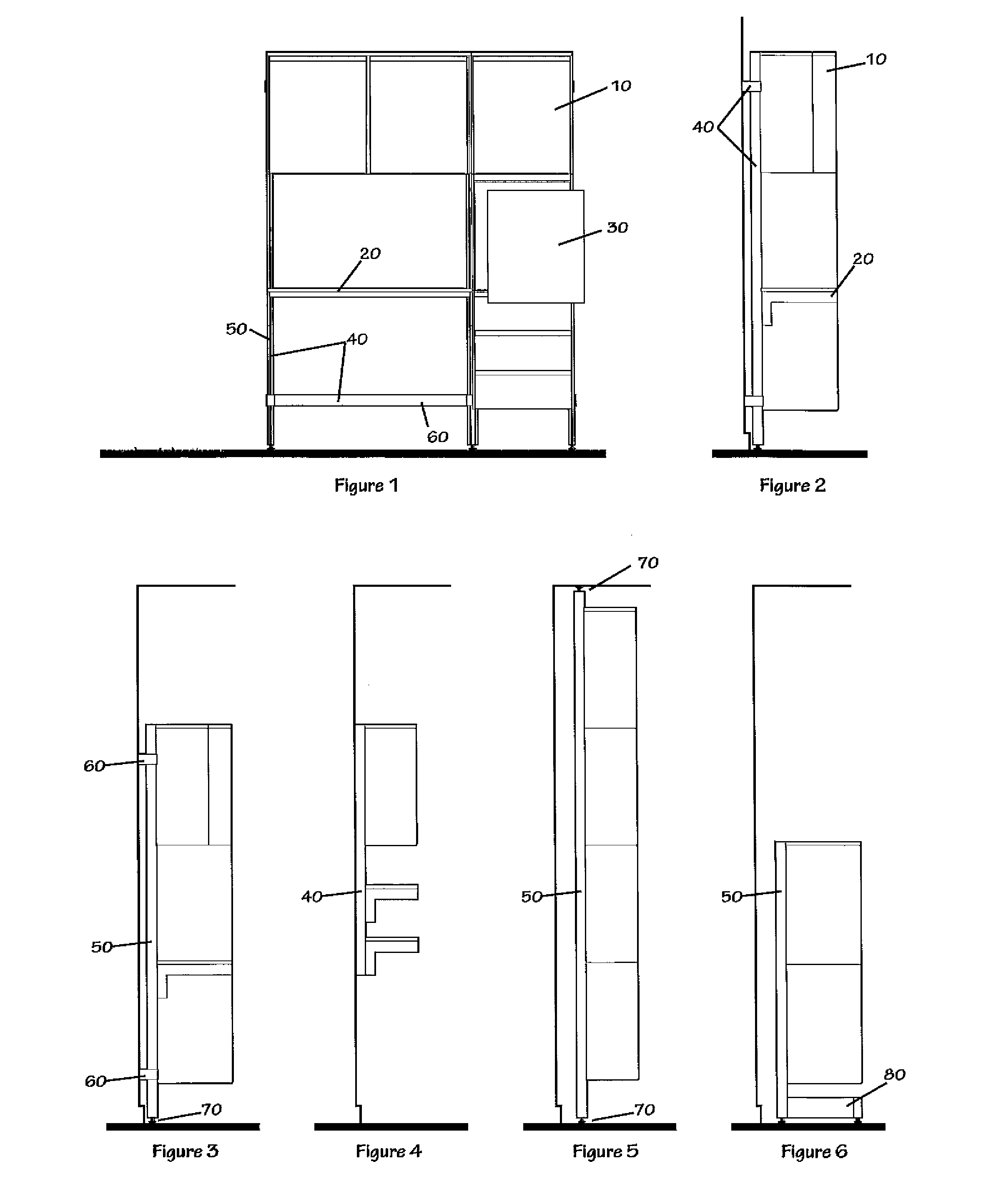 Storage furniture system and methods for assembling the storage furniture system