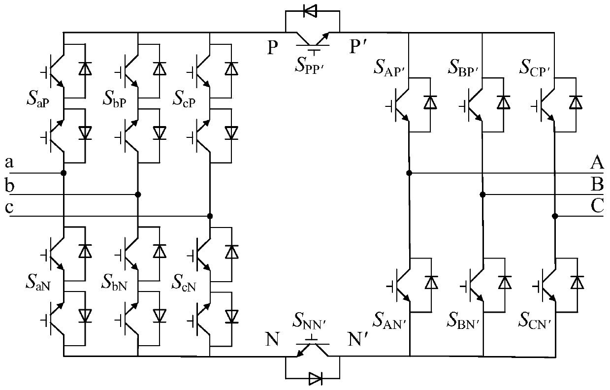 Novel topology of double-stage matrix converter and common-mode voltage suppression strategy of double-stage matrix converter