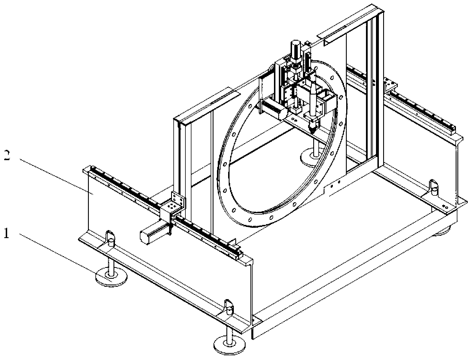 Device for cutting steel intermediate bend intersecting line