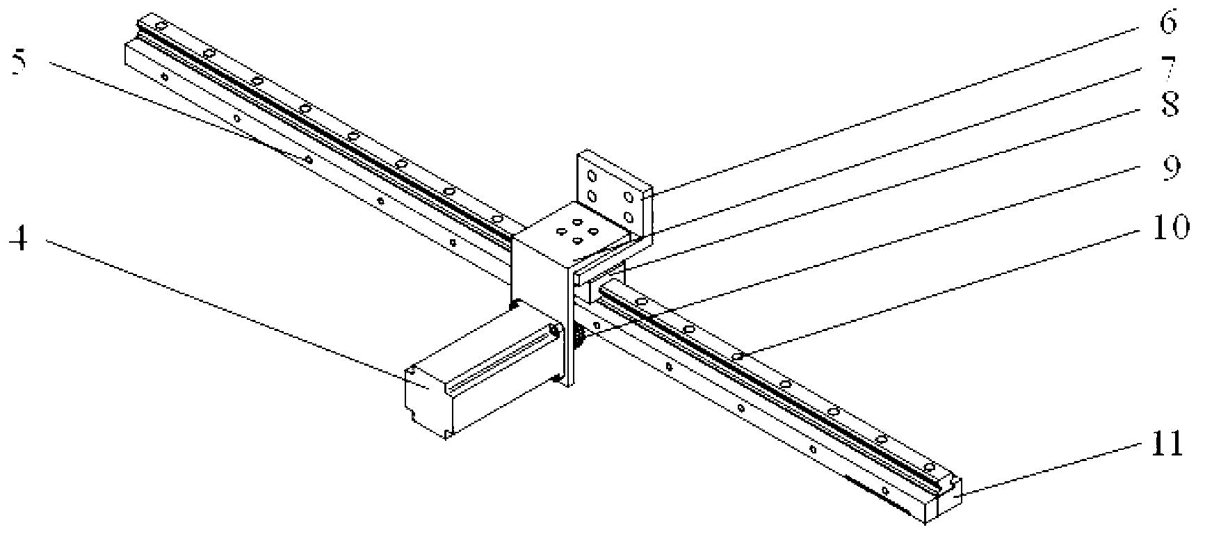 Device for cutting steel intermediate bend intersecting line