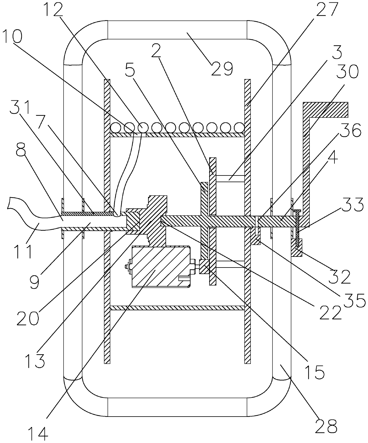 Pipe coiling device with a plurality of pipe storage modes