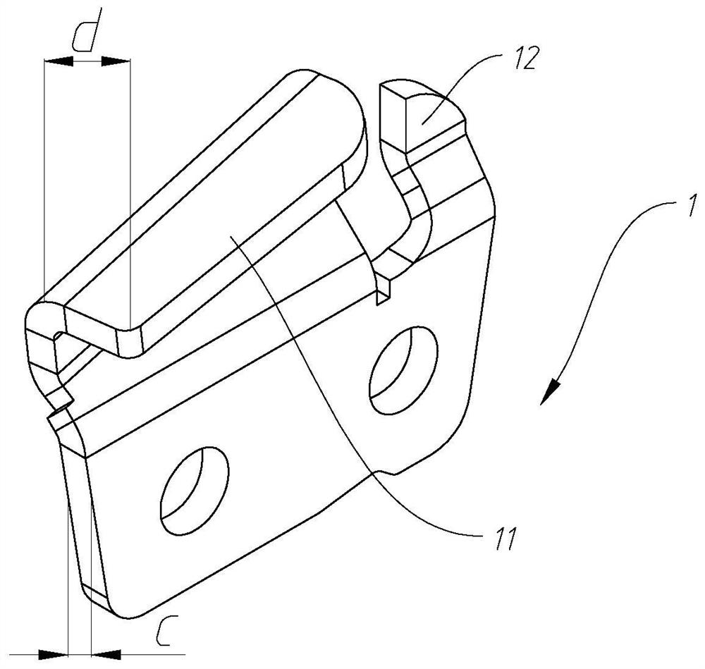 A stacking mechanism for chainsaw blade grains and equipment using the same