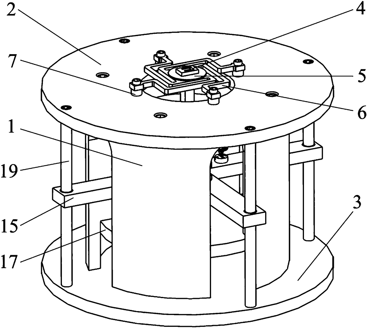 Four-axis type excitation device capable of dynamically driving MEMS microstructure