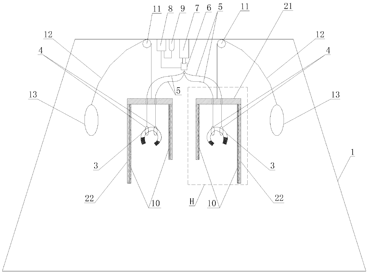 Suspension traction device for dual lower limbs of infant