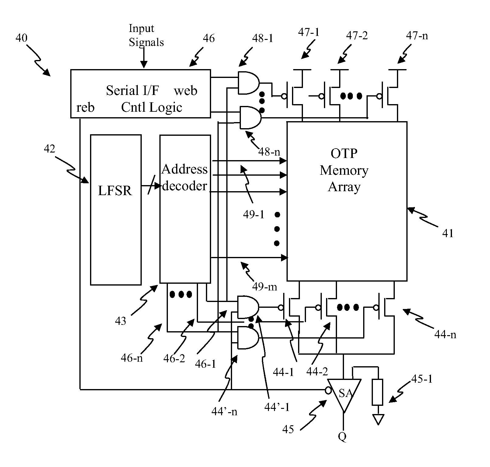 Circuit and System of a Low Density One-Time Programmable Memory