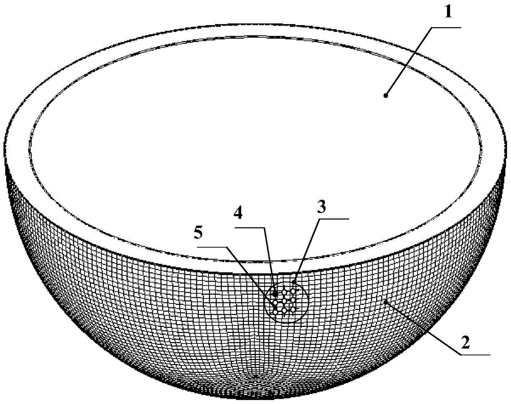A kind of head with enhanced boiling heat transfer network groove connected to the surface of the hole array