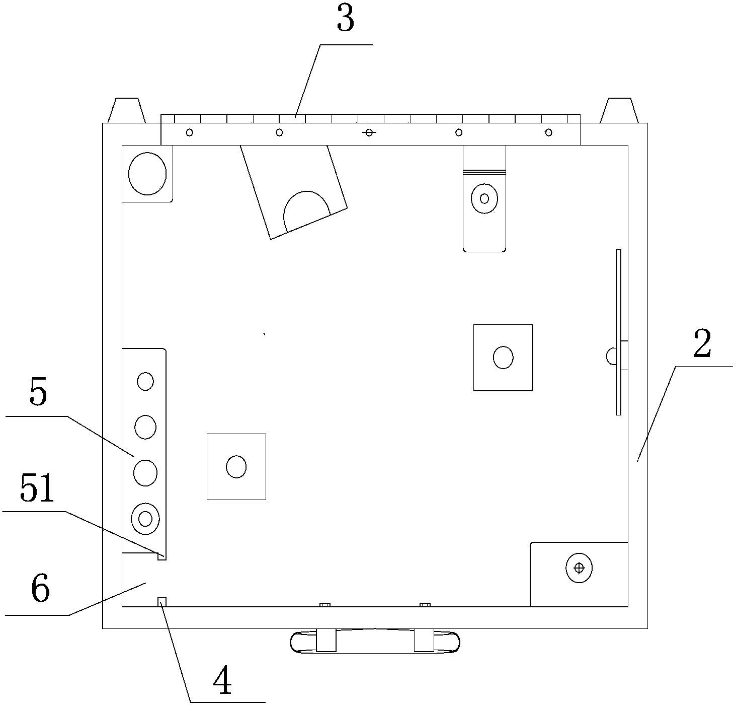 Sextant instrument container for fixing brush