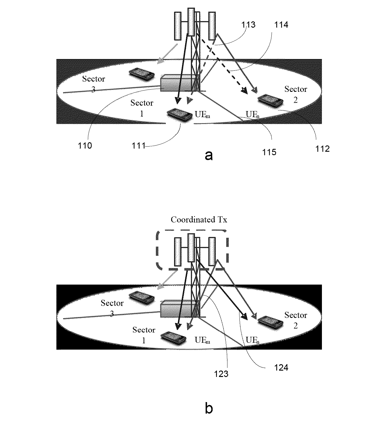 Method and system for reducing inter-cell interference using intra-enb downlink coordinated multipoint services