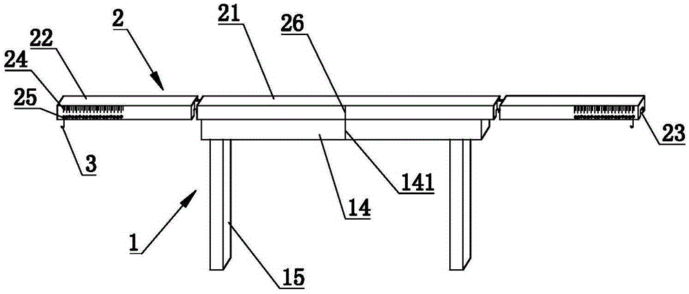 Straight double-rack rod tower positioning device and construction positioning method of straight double-rack rod tower