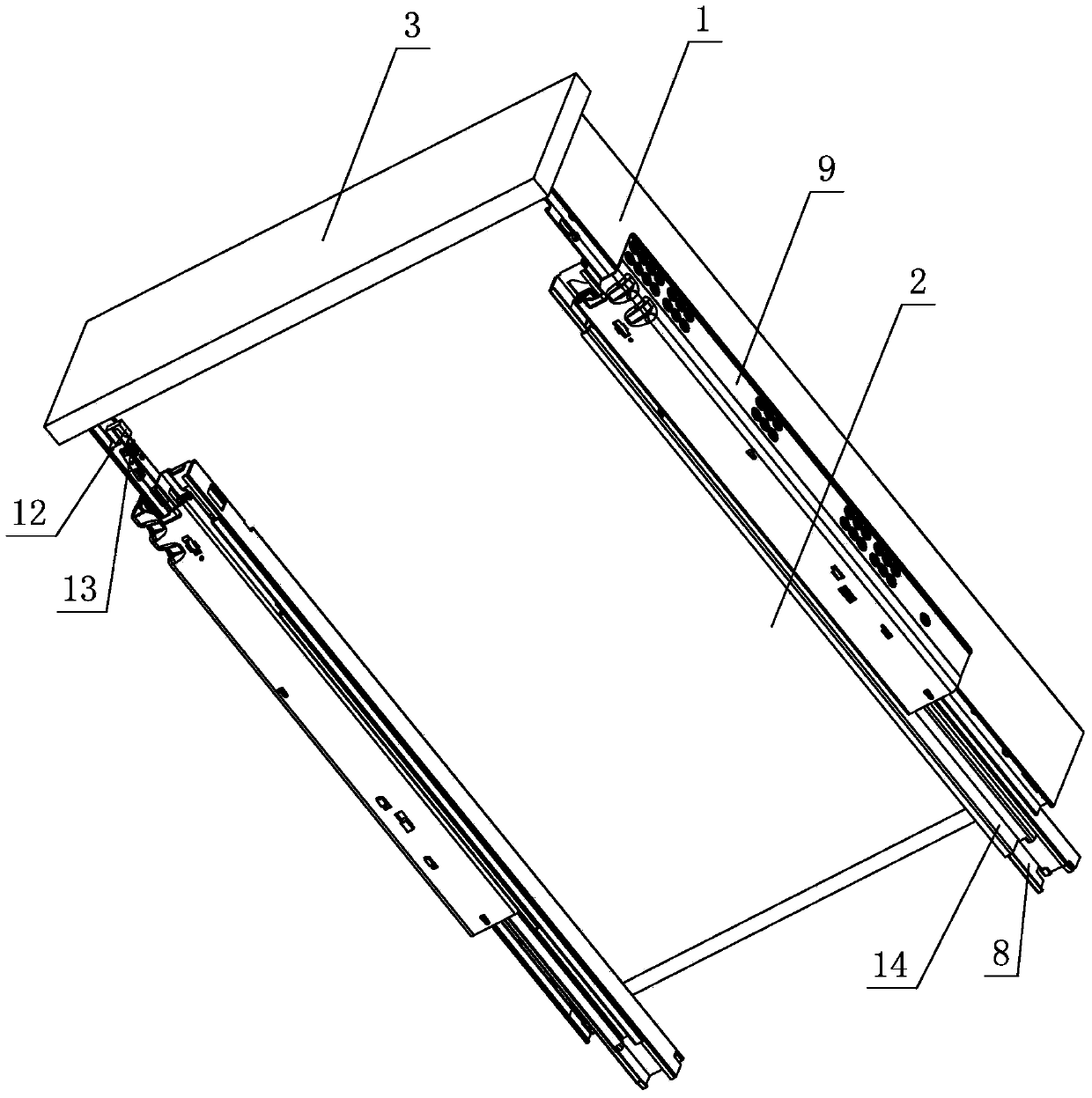 Metal side plate structure of drawer