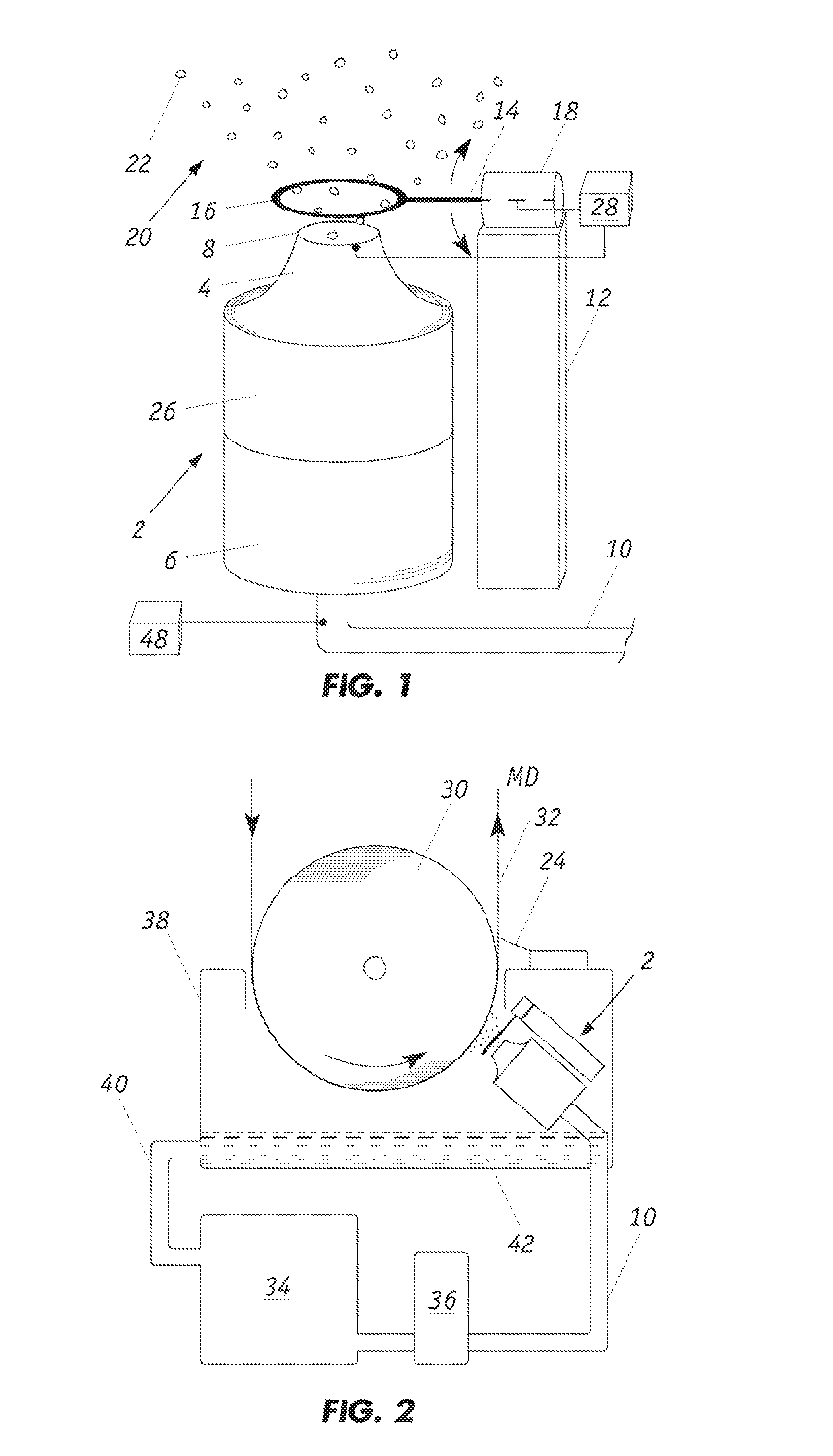 Method to Create Uniform Distribution, Minimize Applied Solution Volume and Control Droplet Size of Water and/or Coating Applications for Web Applications
