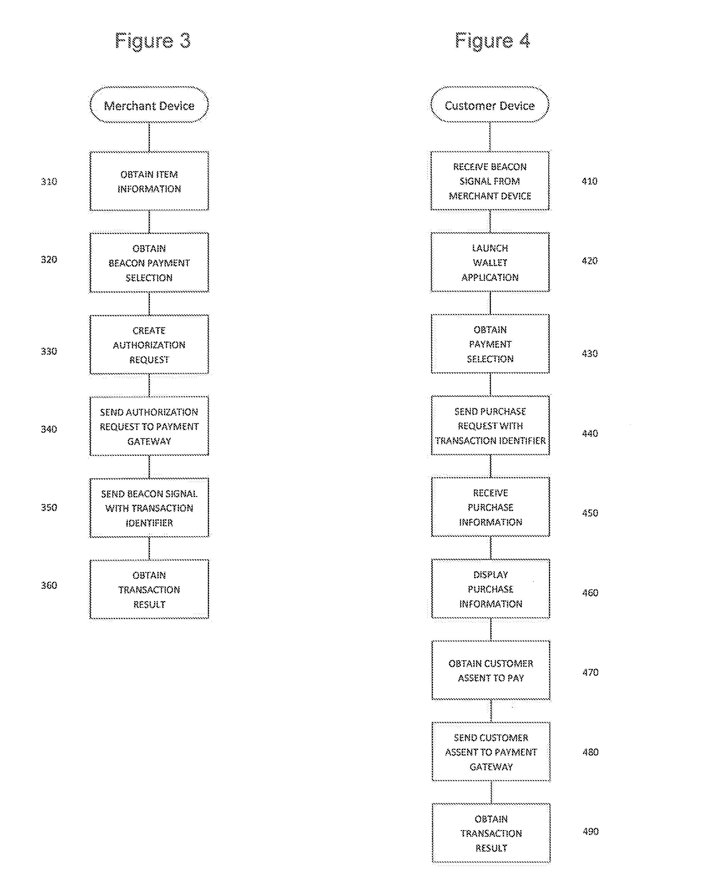 System and method for facilitating a purchase transaction using a merchant device beacon