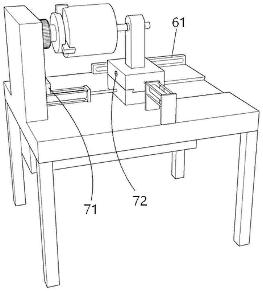 Die inner wall polishing device provided with longitudinal and transverse sliding bases