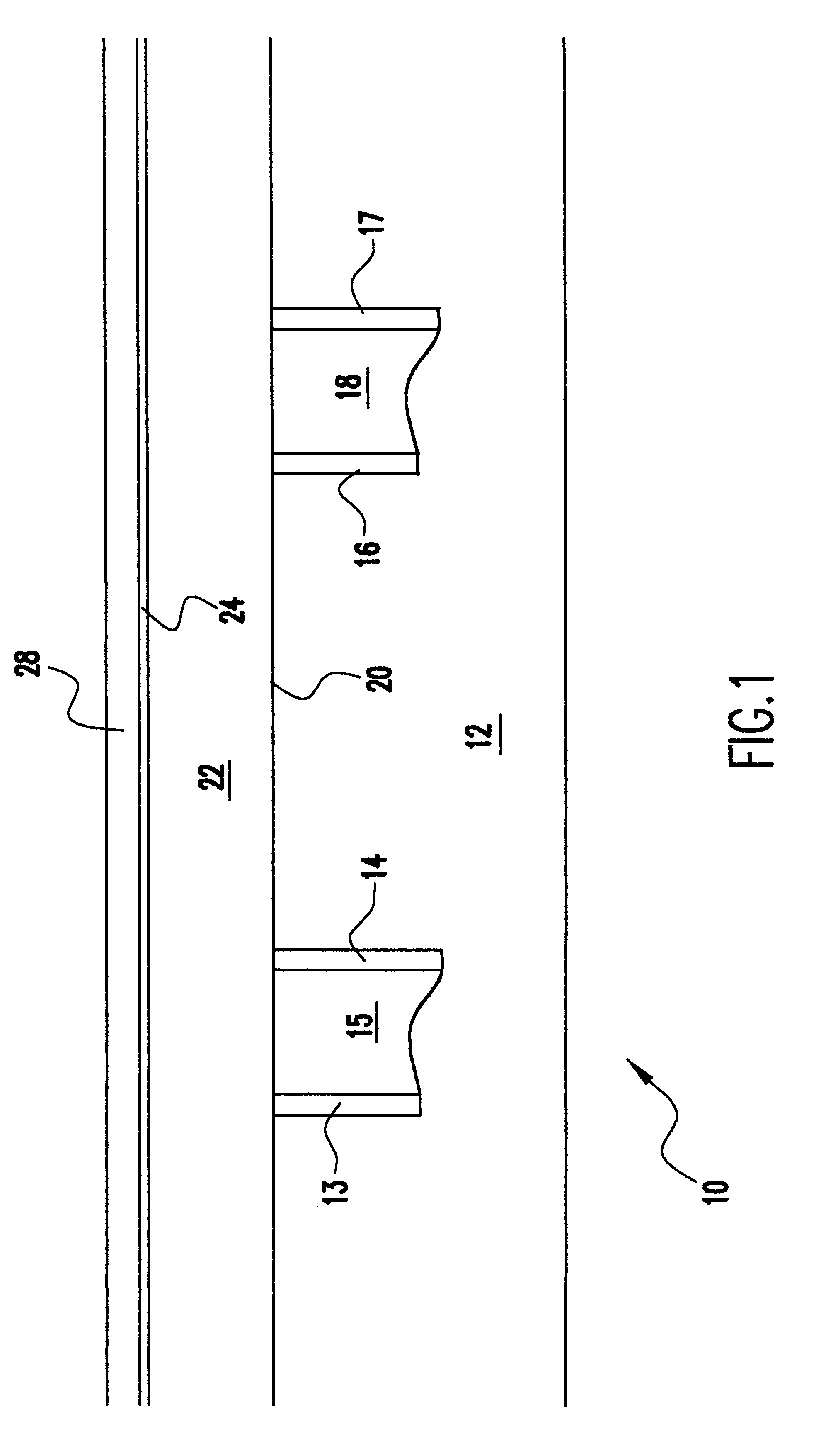 Dual damascene flowable oxide insulation structure and metallic barrier