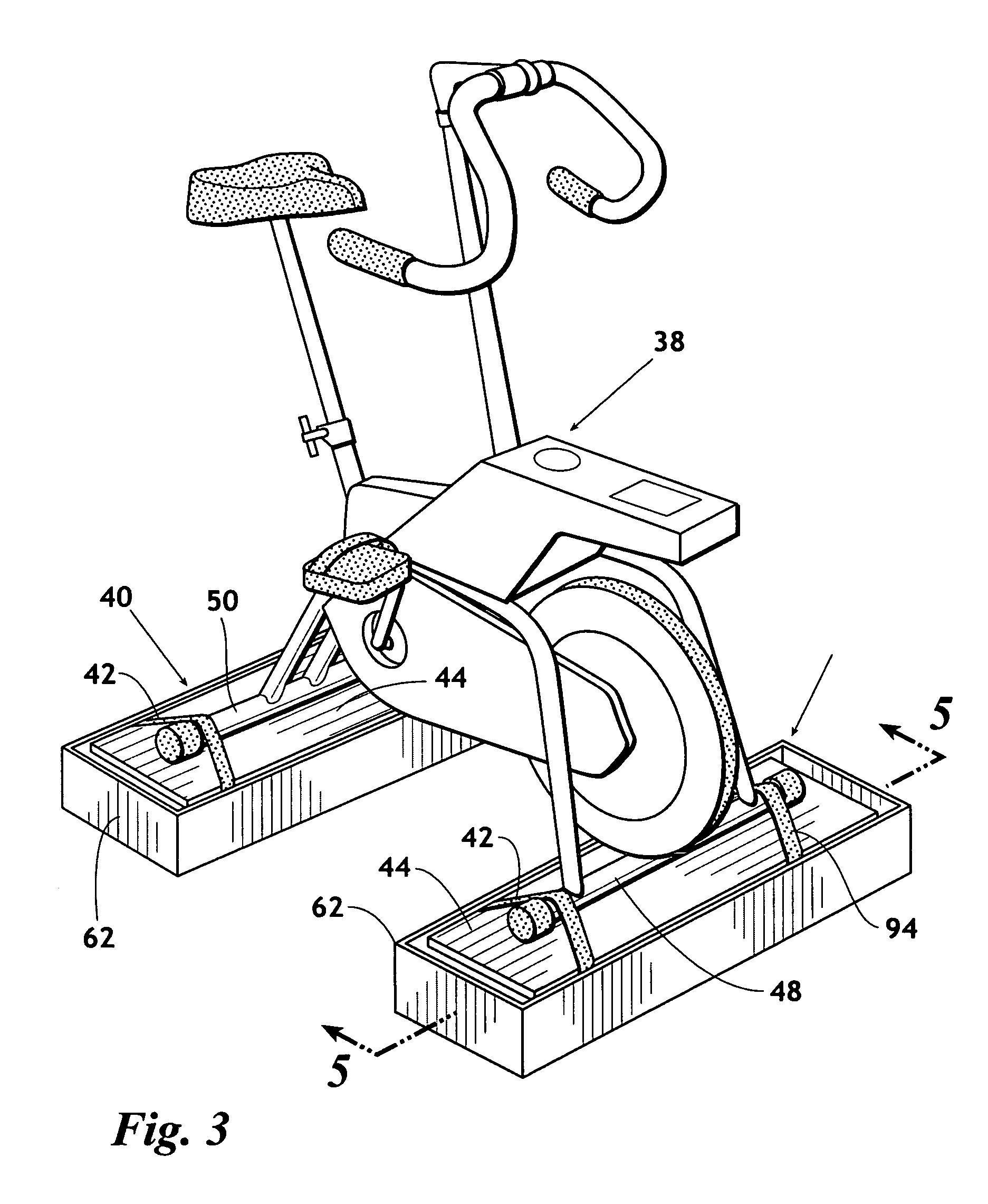 Dynamic system for a stationary bicycle