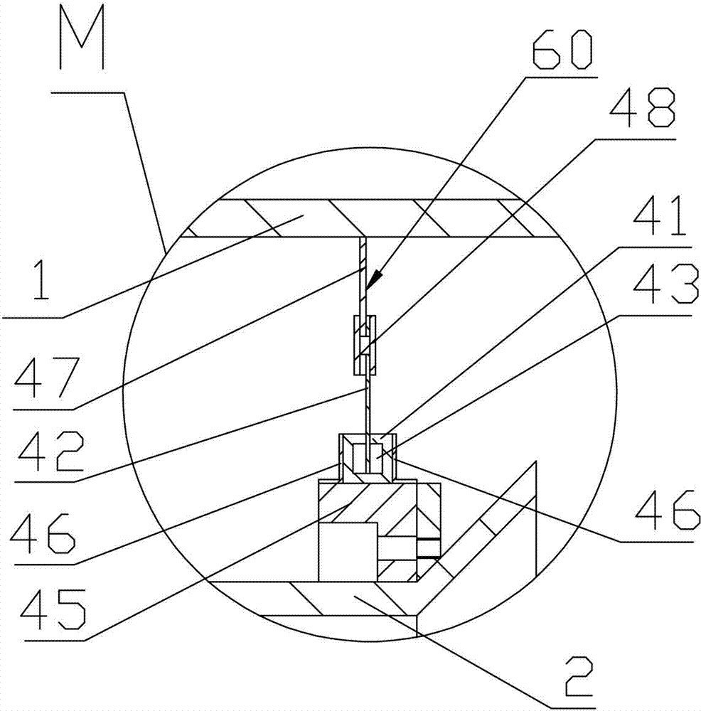 Sealing and partitioning device between feeding area and discharging area in dynamic rotary sterilizing cabinet