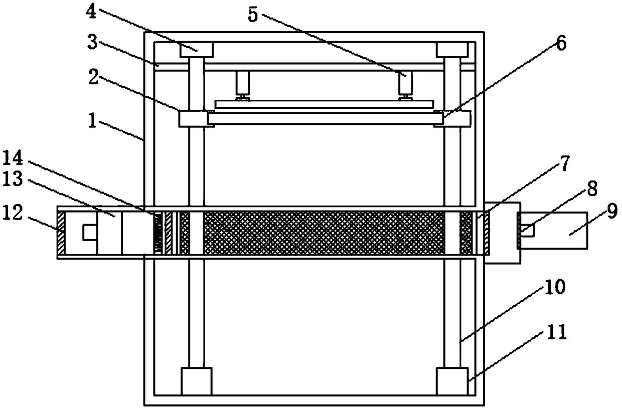 Printing and dyeing device with dust removal and drying function