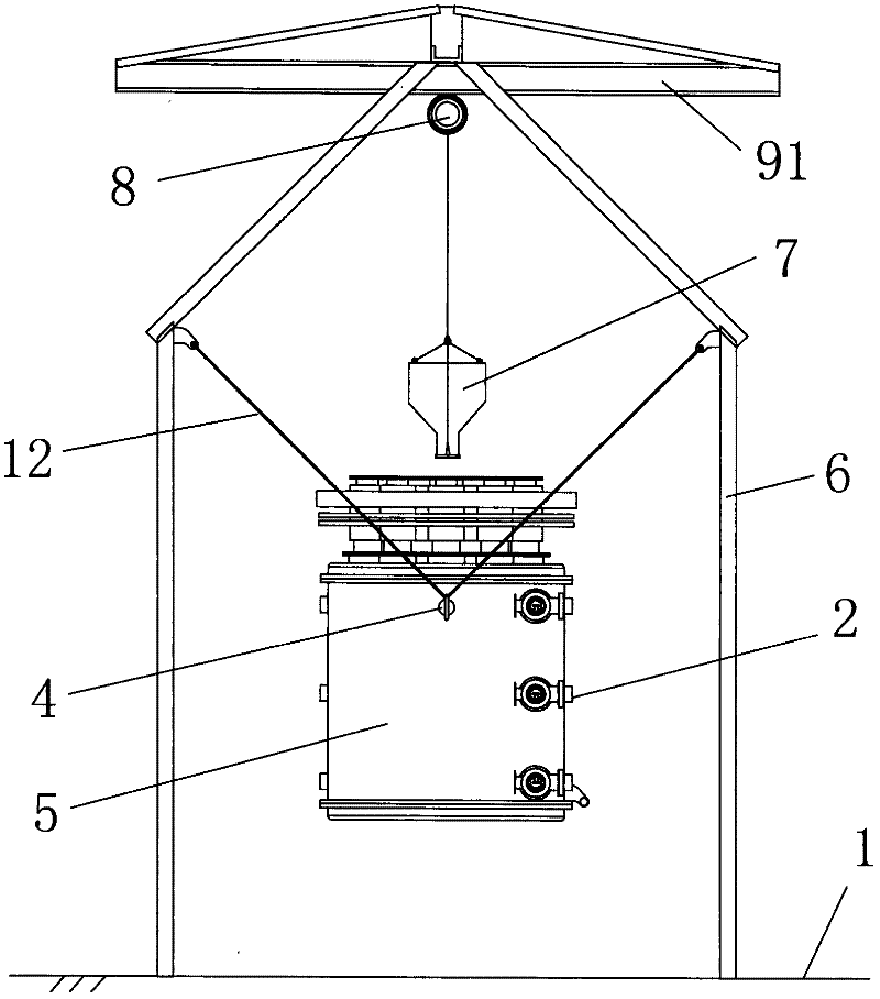 Suspension type automatic blanking vertical and horizontal dual-purpose heat accumulation energy-saving reduction furnace