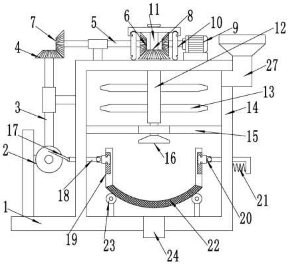 A shaking type sand screening device