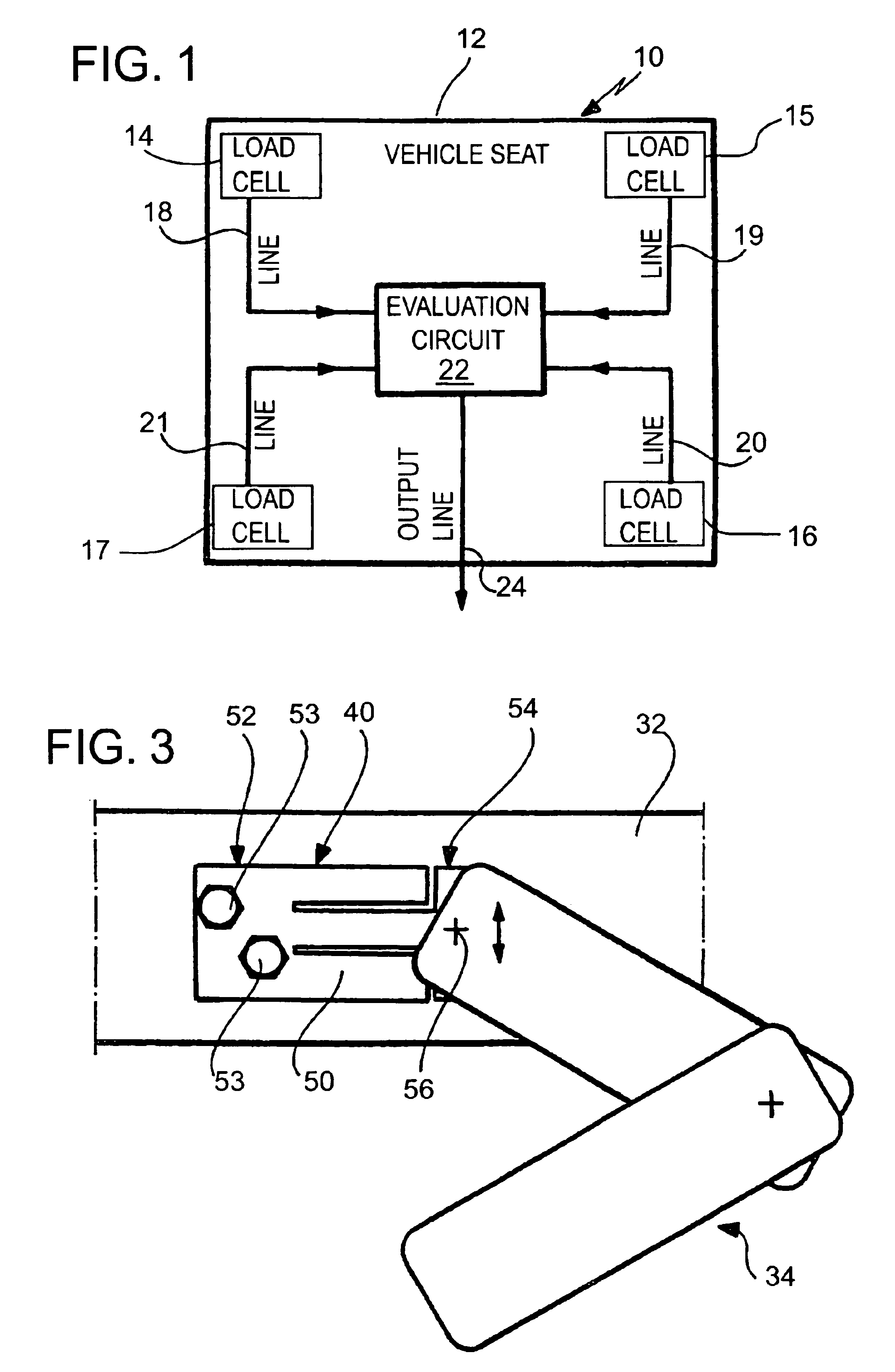 Device and method for detecting and preprocessing weights acting on a vehicle seat